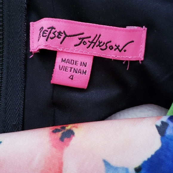 Betsey Johnson Women's Black & Floral Print Dress - Picture 3 of 4